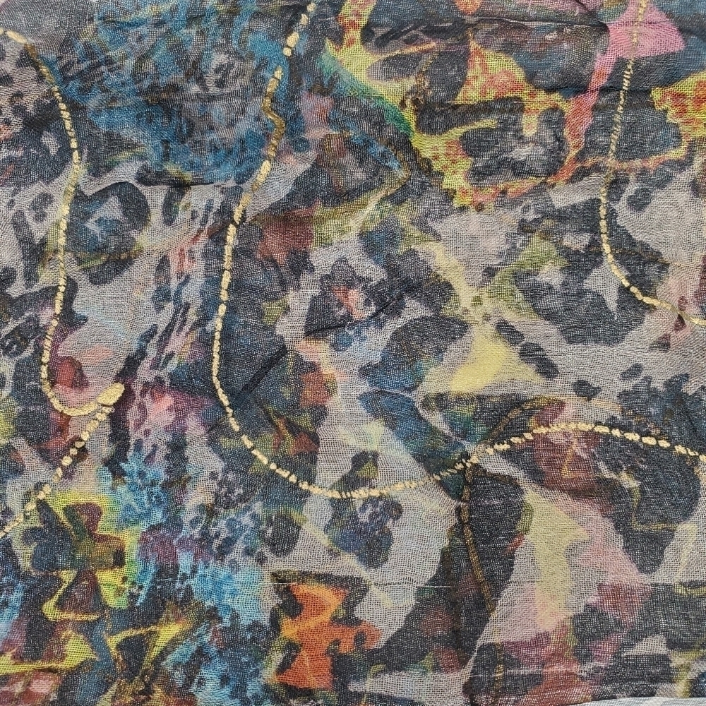 Sheer Colorful Scarf - Picture 6 of 11